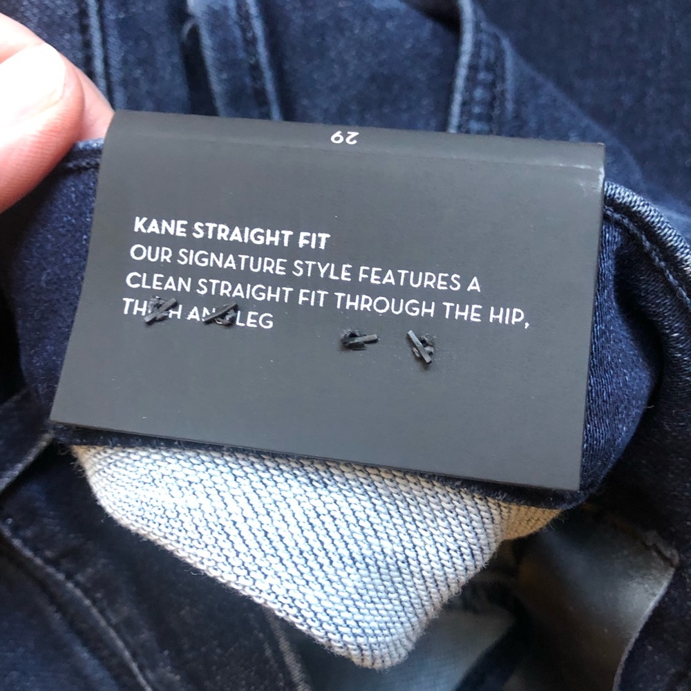 J Brand Kane Pinniped Blue French Terry Straight Fit Jeans Size 29"x32" NWT - Picture 9 of 13